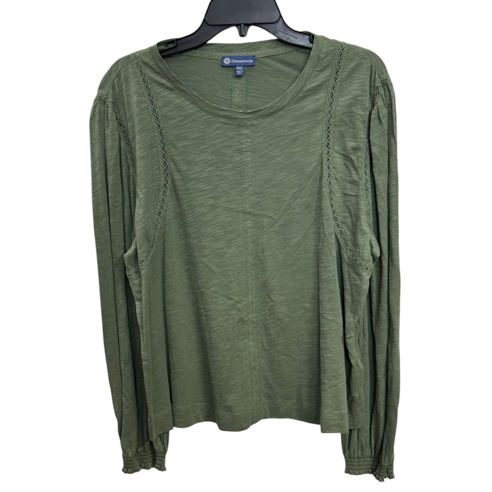 Democracy‎ Women’s Olive Long Sleeve Top Size PXL